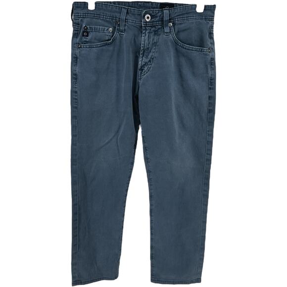 AG Adriano Goldschmied Tellis Modern Slim Sud Pants Mid Rise Stretch Blue 29x27 - Picture 1 of 5